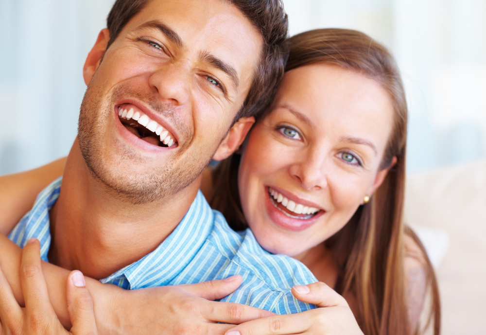 couple smiling image